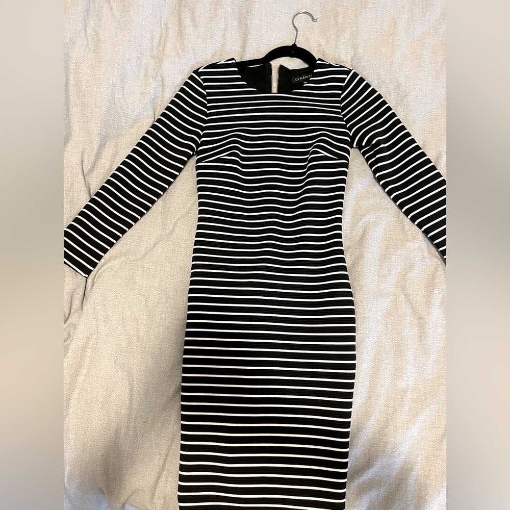 Dynamite Striped Jacquard Bodycon Dress